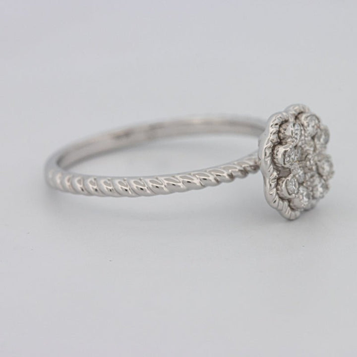 Invisible Flower Solitaire Dot Ring - ZIZOV DIAMONDS