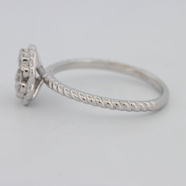 Invisible Flower Solitaire Dot Ring - ZIZOV DIAMONDS