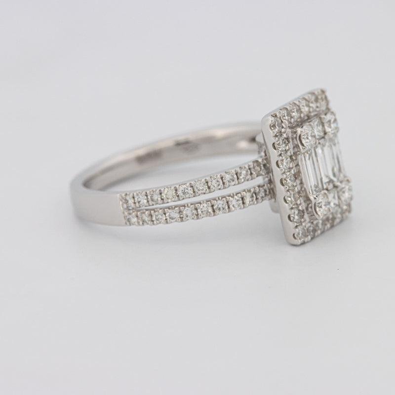 Invisible Halo Emerald Diamond Ring - ZIZOV DIAMONDS