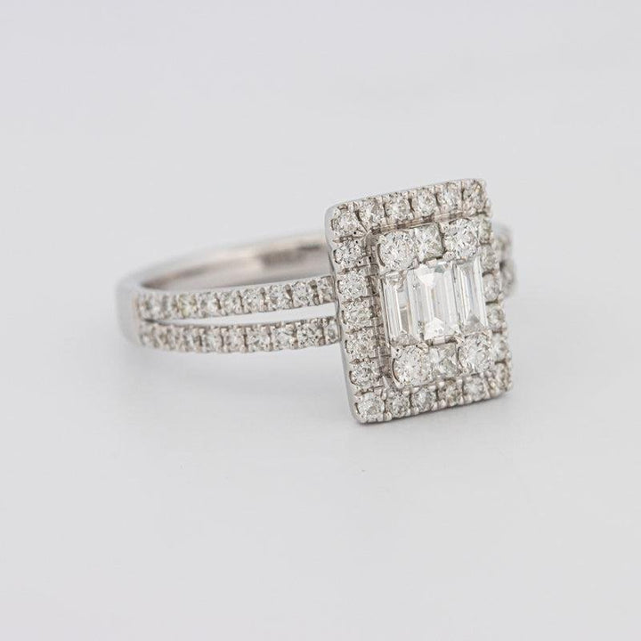 Invisible Halo Emerald Diamond Ring - ZIZOV DIAMONDS