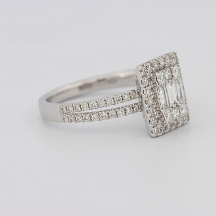 Invisible Halo Emerald Diamond Ring - ZIZOV DIAMONDS