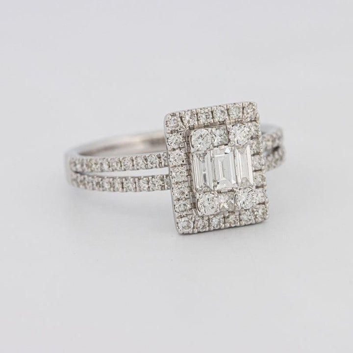 Invisible Halo Emerald Diamond Ring - ZIZOV DIAMONDS