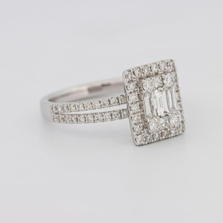 Invisible Halo Emerald Diamond Ring - ZIZOV DIAMONDS