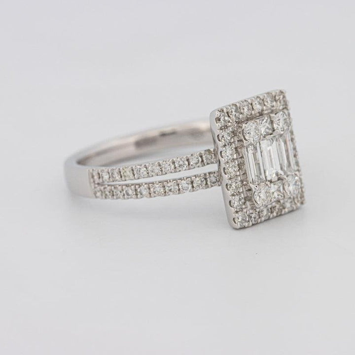 Invisible Halo Emerald Diamond Ring - ZIZOV DIAMONDS