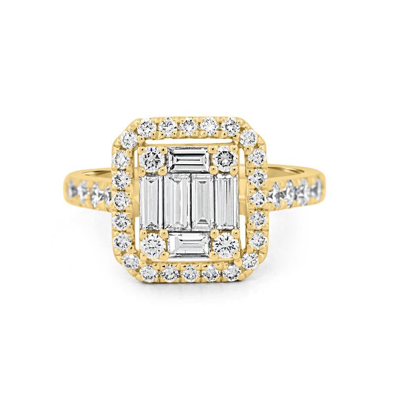 Invisible Halo Square Diamond Ring - ZIZOV DIAMONDS