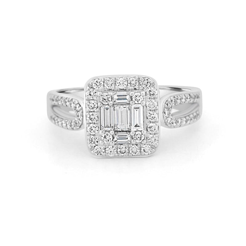 Invisible Halo Square Diamond Ring - ZIZOV DIAMONDS