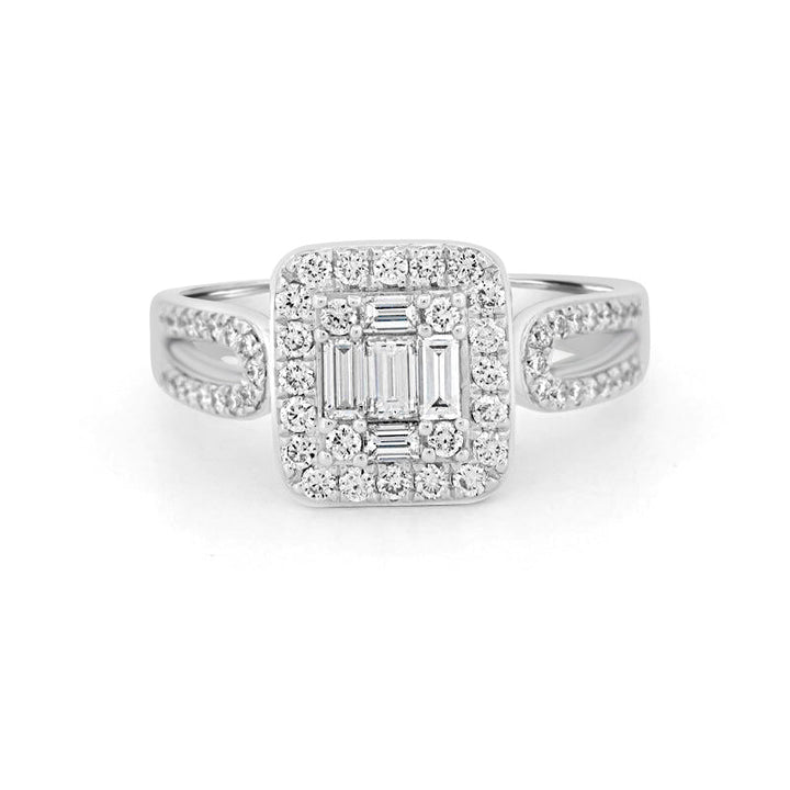 Invisible Halo Square Diamond Ring - ZIZOV DIAMONDS