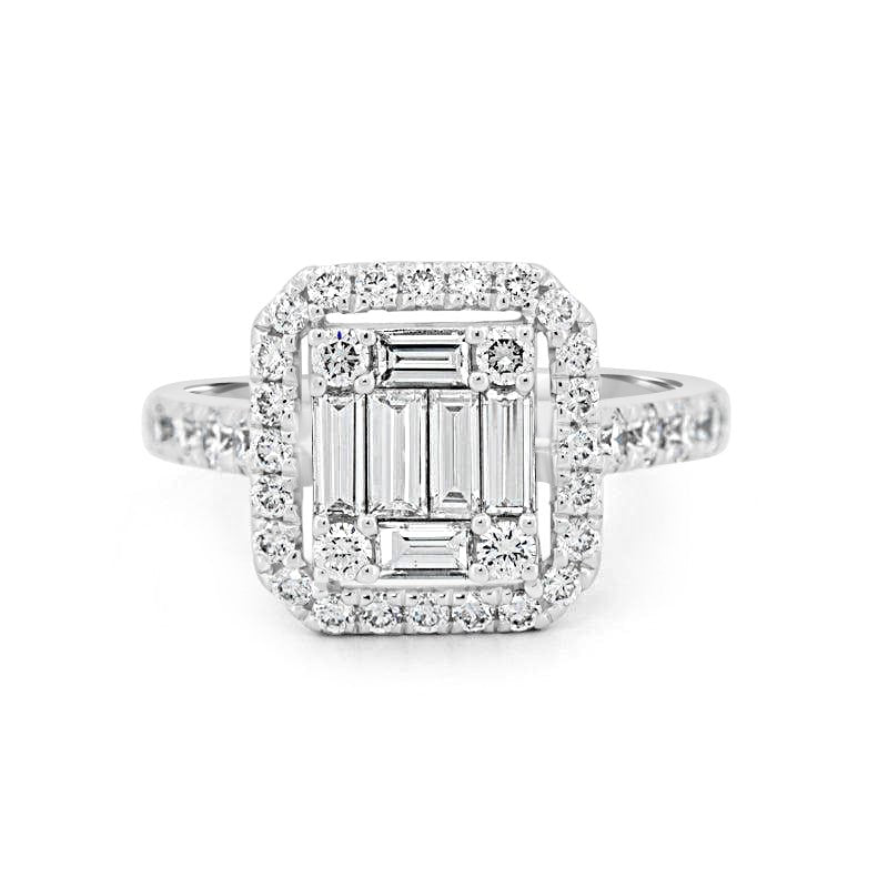 Invisible Halo Square Diamond Ring - ZIZOV DIAMONDS
