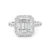 Invisible Halo Square Diamond Ring - ZIZOV DIAMONDS