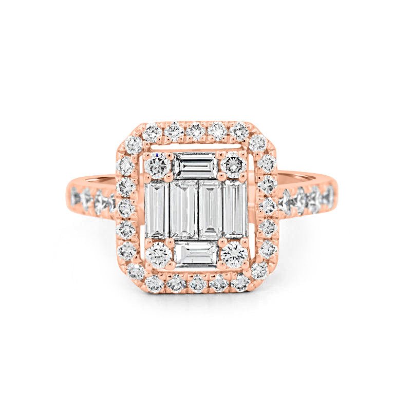 Invisible Halo Square Diamond Ring - ZIZOV DIAMONDS