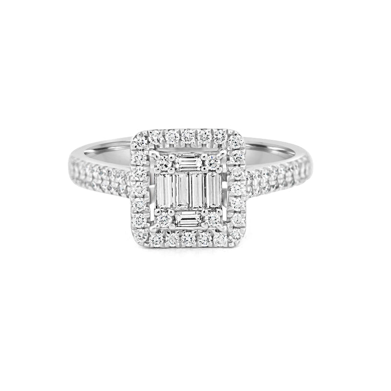 Invisible Halo Square Diamond Ring - ZIZOV DIAMONDS