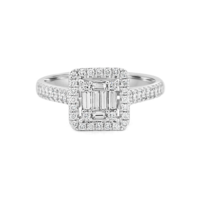 Invisible Halo Square Diamond Ring - ZIZOV DIAMONDS