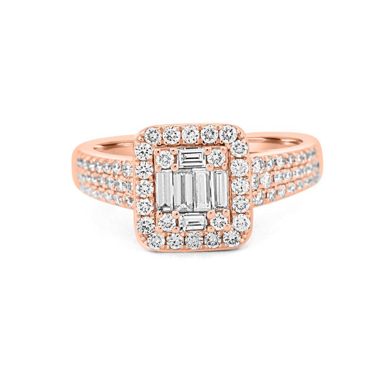 Invisible Halo Square Diamond Ring - ZIZOV DIAMONDS