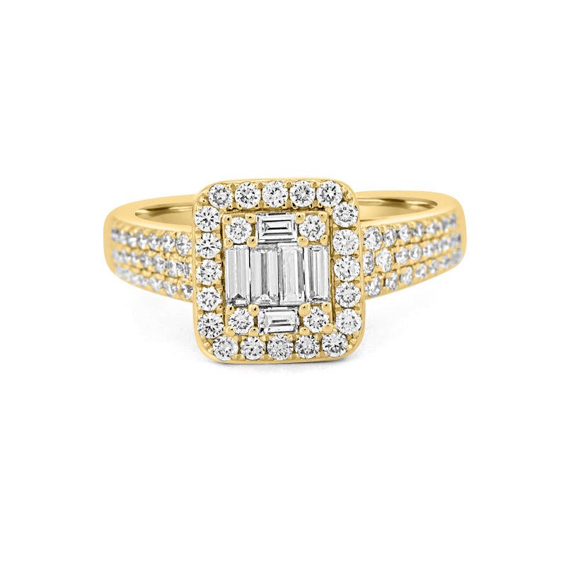 Invisible Halo Square Diamond Ring - ZIZOV DIAMONDS