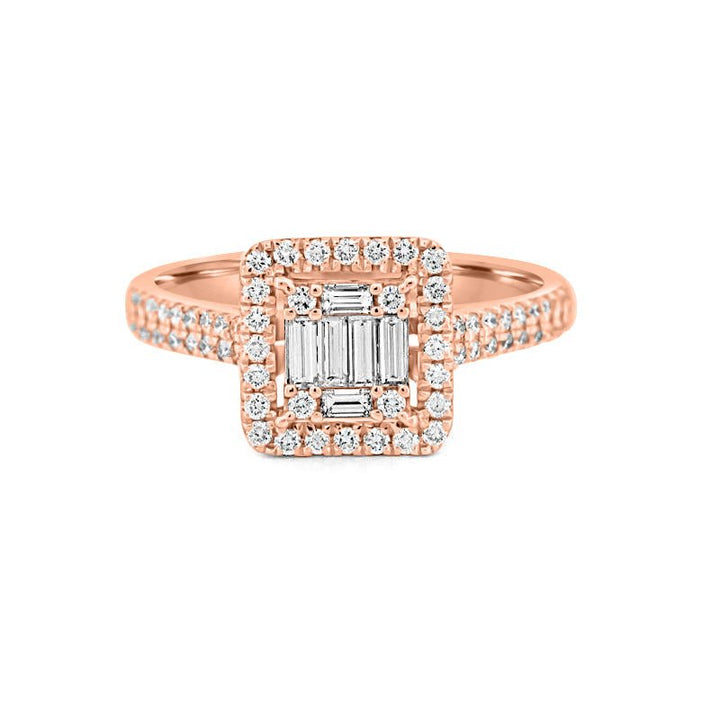 Invisible Halo Square Diamond Ring - ZIZOV DIAMONDS