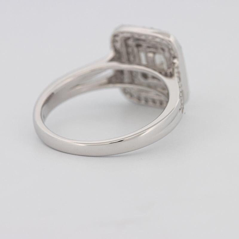 Invisible Halo Square Diamond with a Split Band - ZIZOV DIAMONDS