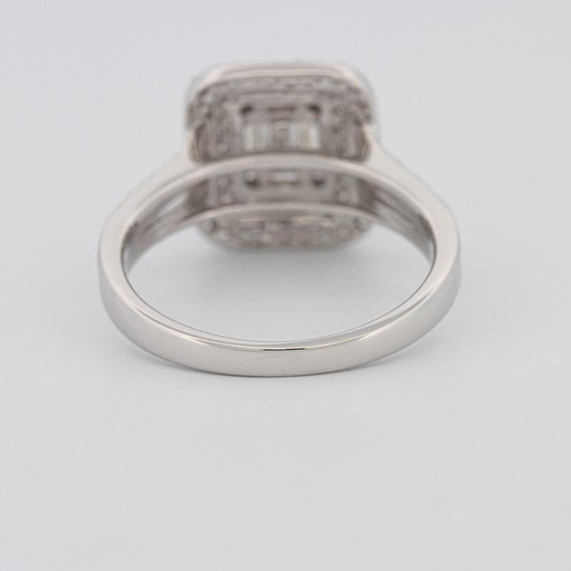 Invisible Halo Square Diamond with a Split Band - ZIZOV DIAMONDS