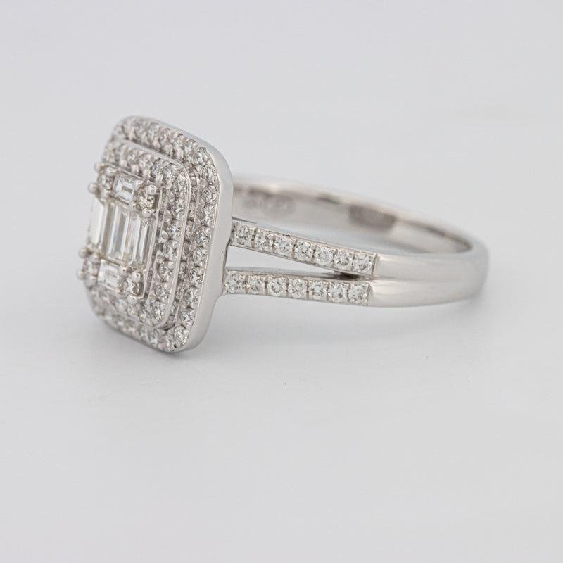 Invisible Halo Square Diamond with a Split Band - ZIZOV DIAMONDS