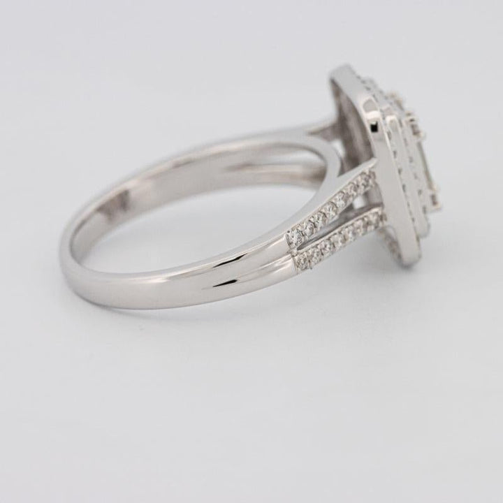 Invisible Halo Square Diamond with a Split Band - ZIZOV DIAMONDS