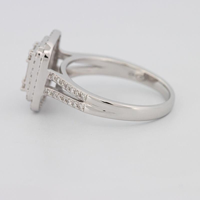 Invisible Halo Square Diamond with a Split Band - ZIZOV DIAMONDS