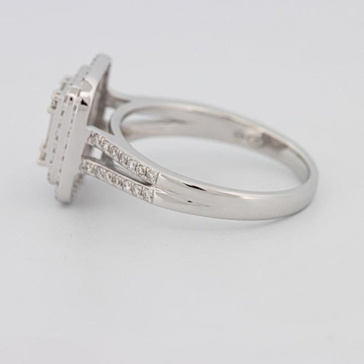 Invisible Halo Square Diamond with a Split Band - ZIZOV DIAMONDS