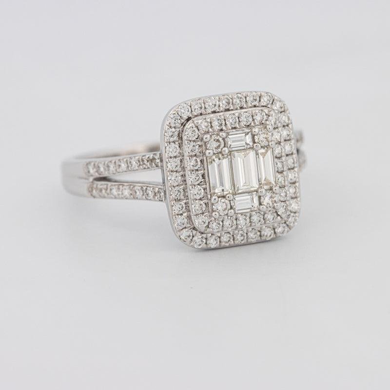 Invisible Halo Square Diamond with a Split Band - ZIZOV DIAMONDS