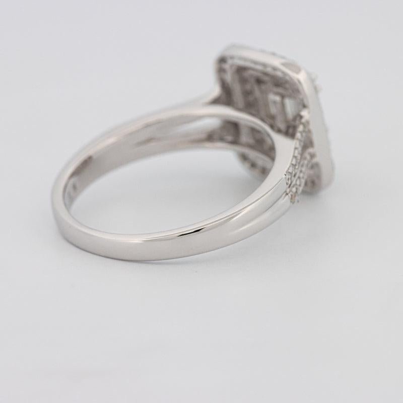 Invisible Halo Square Diamond with a Split Band - ZIZOV DIAMONDS