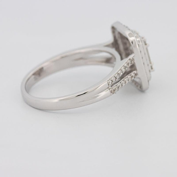 Invisible Halo Square Diamond with a Split Band - ZIZOV DIAMONDS