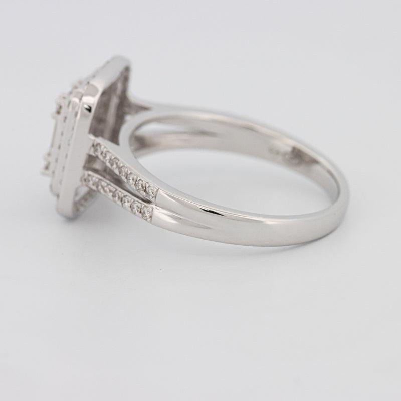 Invisible Halo Square Diamond with a Split Band - ZIZOV DIAMONDS