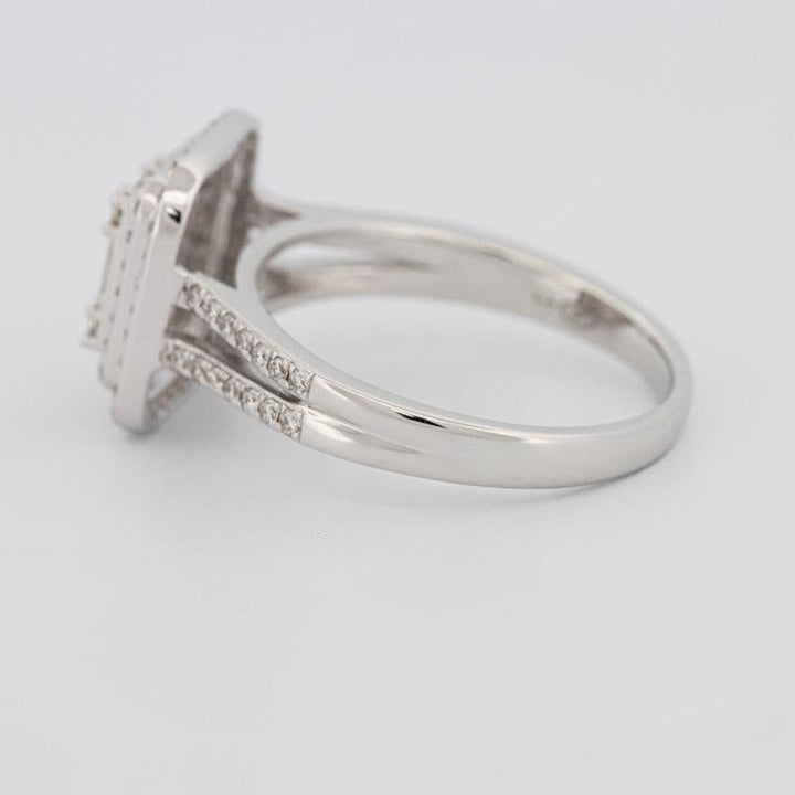 Invisible Halo Square Diamond with a Split Band - ZIZOV DIAMONDS