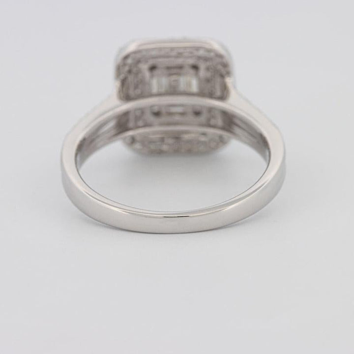 Invisible Halo Square Diamond with a Split Band - ZIZOV DIAMONDS