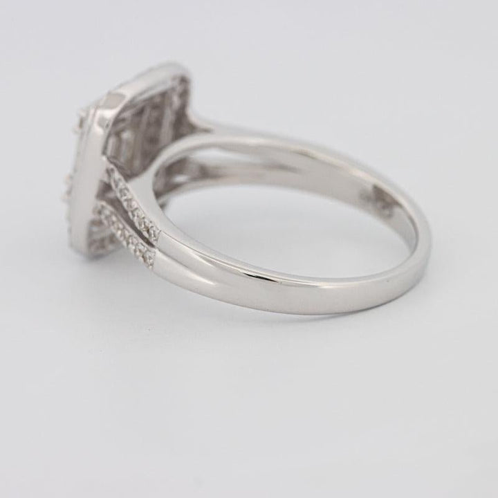 Invisible Halo Square Diamond with a Split Band - ZIZOV DIAMONDS