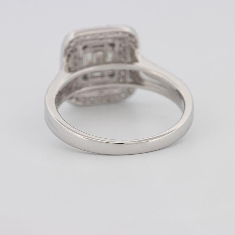 Invisible Halo Square Diamond with a Split Band - ZIZOV DIAMONDS