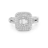 Invisible Halo Square Diamond with a Split Band - ZIZOV DIAMONDS