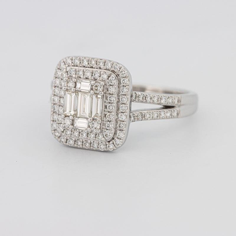 Invisible Halo Square Diamond with a Split Band - ZIZOV DIAMONDS