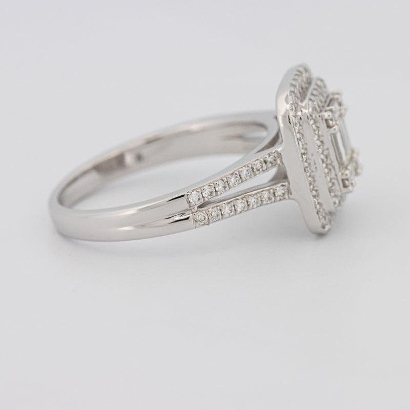 Invisible Halo Square Diamond with a Split Band - ZIZOV DIAMONDS