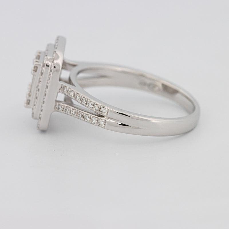 Invisible Halo Square Diamond with a Split Band - ZIZOV DIAMONDS