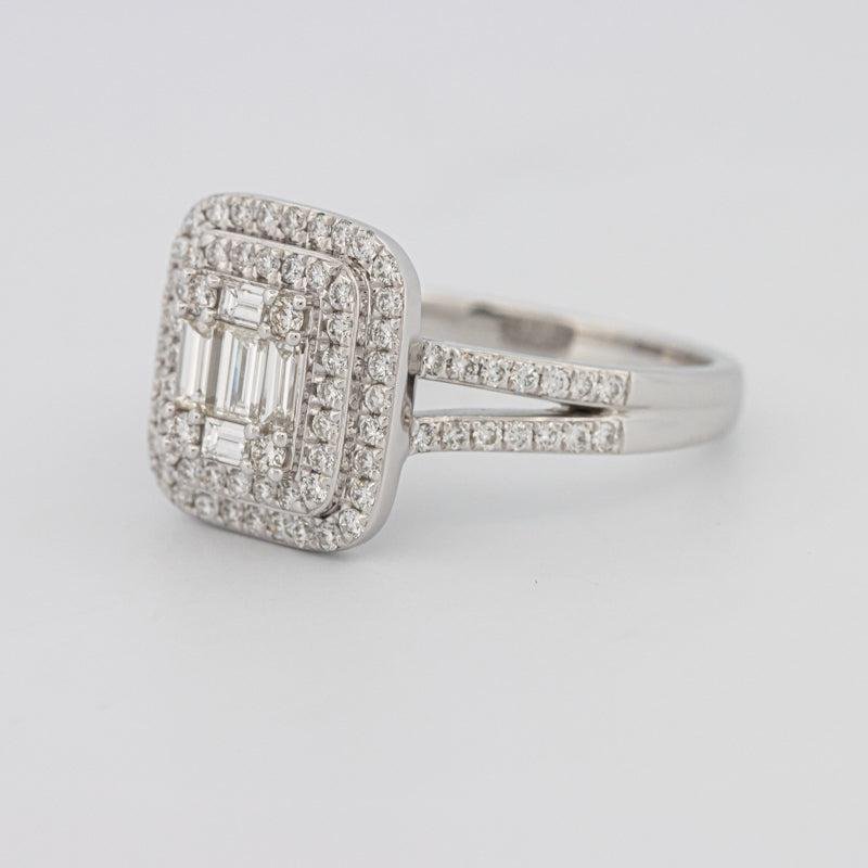 Invisible Halo Square Diamond with a Split Band - ZIZOV DIAMONDS