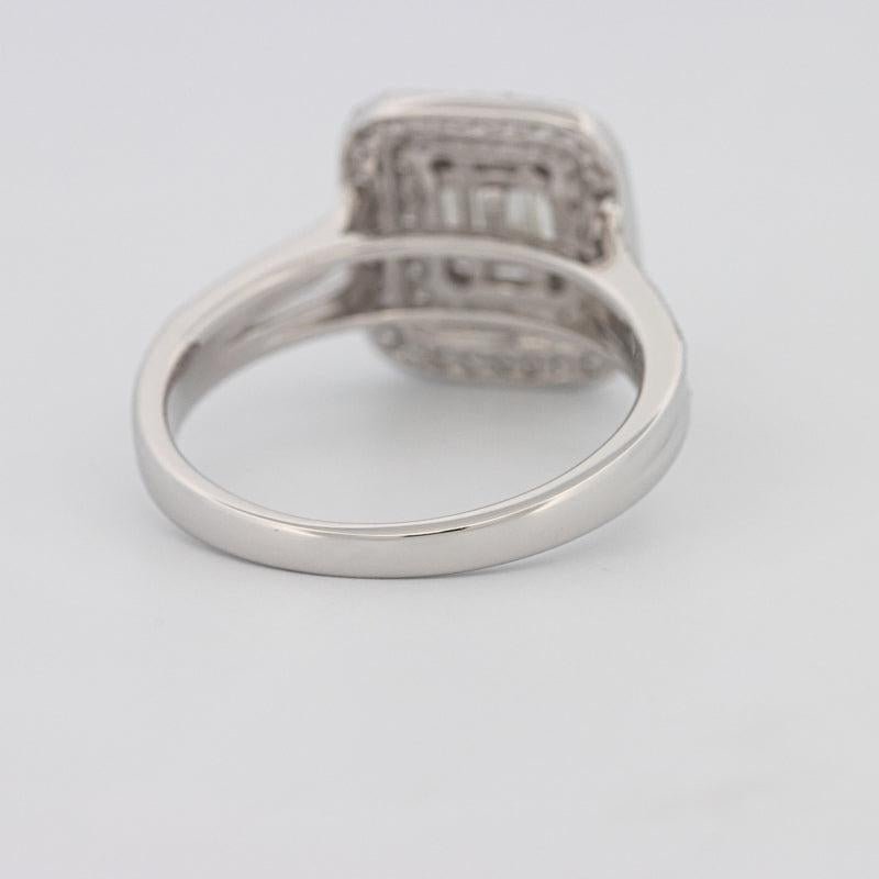 Invisible Halo Square Diamond with a Split Band - ZIZOV DIAMONDS