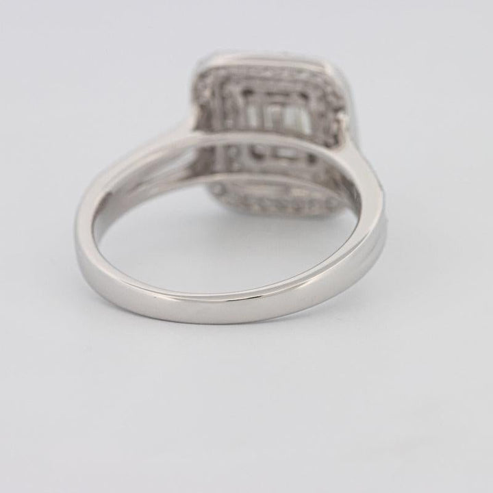 Invisible Halo Square Diamond with a Split Band - ZIZOV DIAMONDS