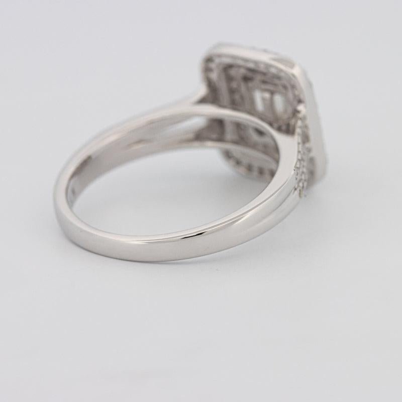 Invisible Halo Square Diamond with a Split Band - ZIZOV DIAMONDS