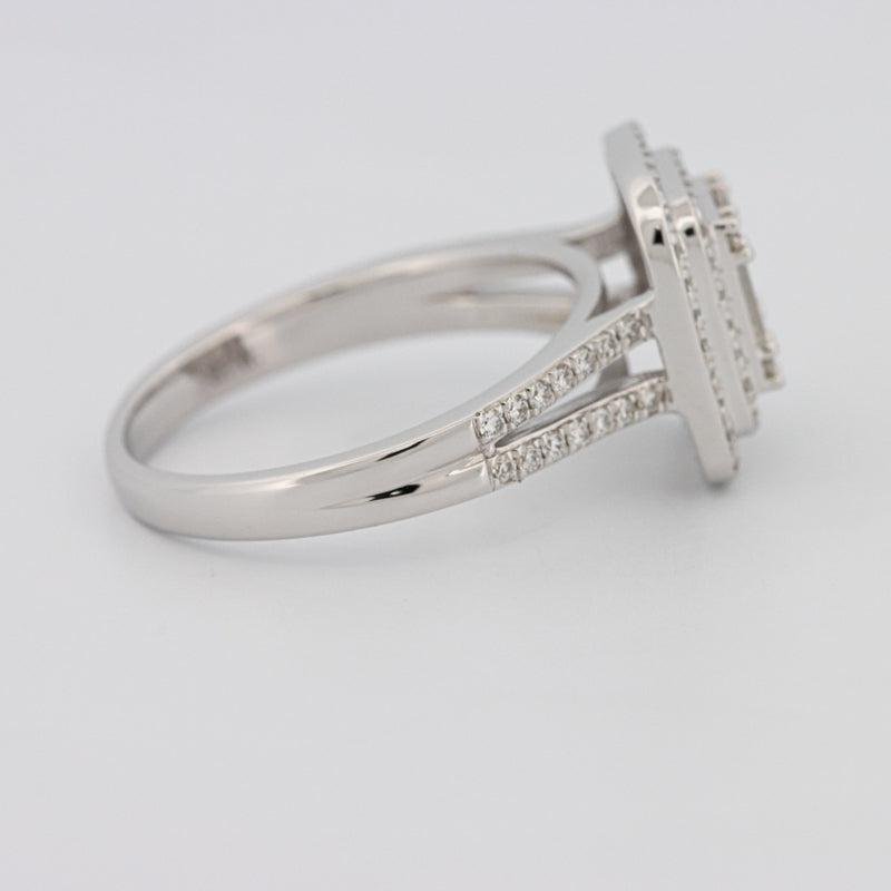 Invisible Halo Square Diamond with a Split Band - ZIZOV DIAMONDS