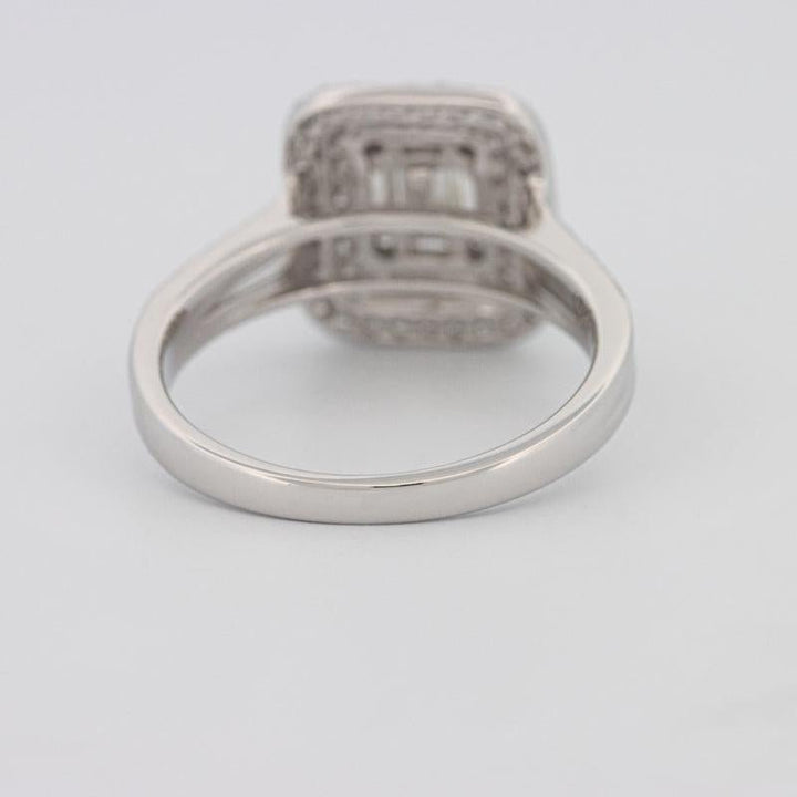 Invisible Halo Square Diamond with a Split Band - ZIZOV DIAMONDS