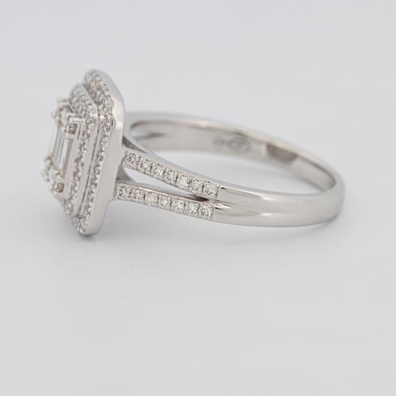 Invisible Halo Square Diamond with a Split Band - ZIZOV DIAMONDS