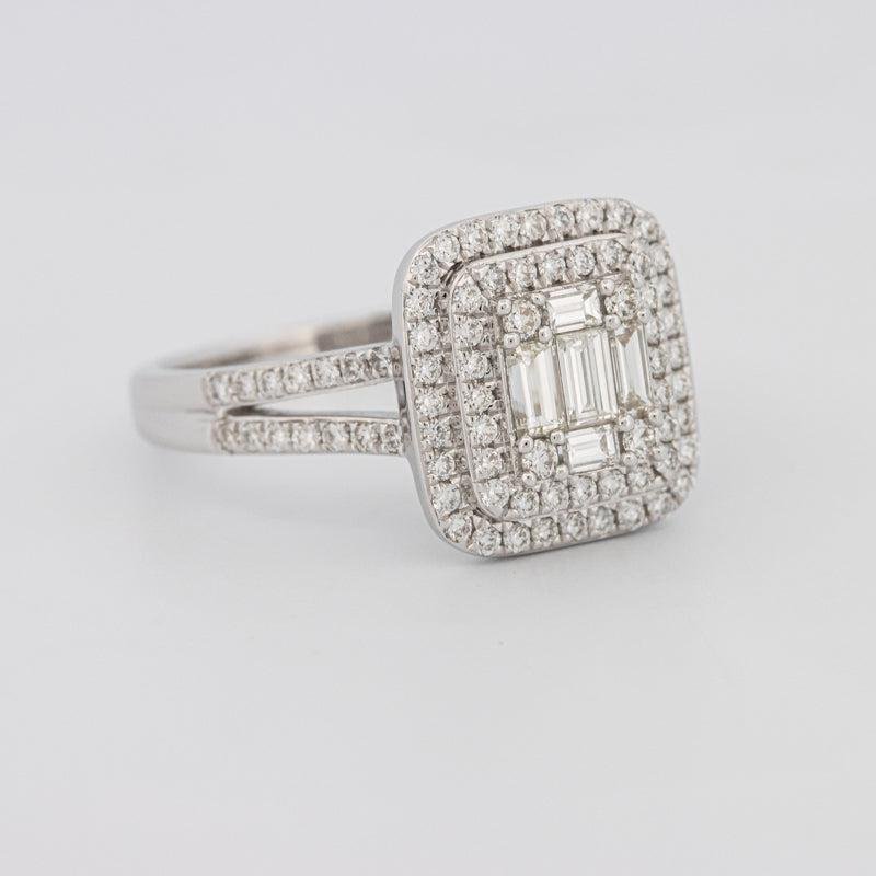 Invisible Halo Square Diamond with a Split Band - ZIZOV DIAMONDS