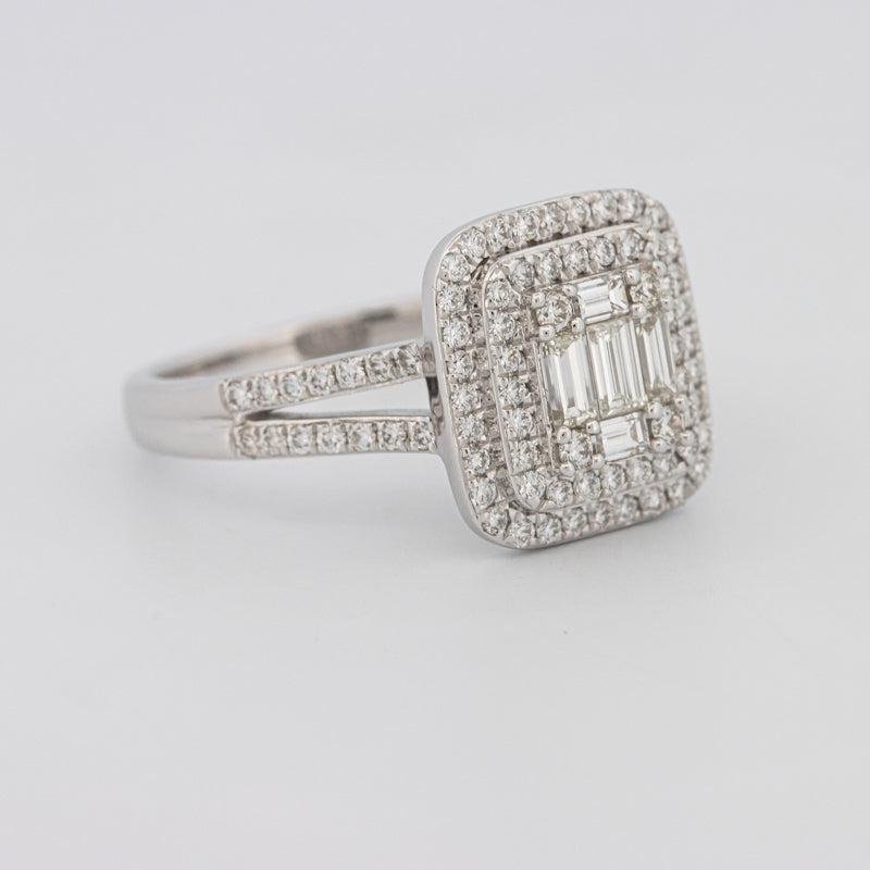 Invisible Halo Square Diamond with a Split Band - ZIZOV DIAMONDS