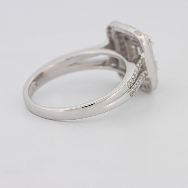 Invisible Halo Square Diamond with a Split Band - ZIZOV DIAMONDS