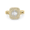 Invisible Halo Square Diamond with a Split Band - ZIZOV DIAMONDS