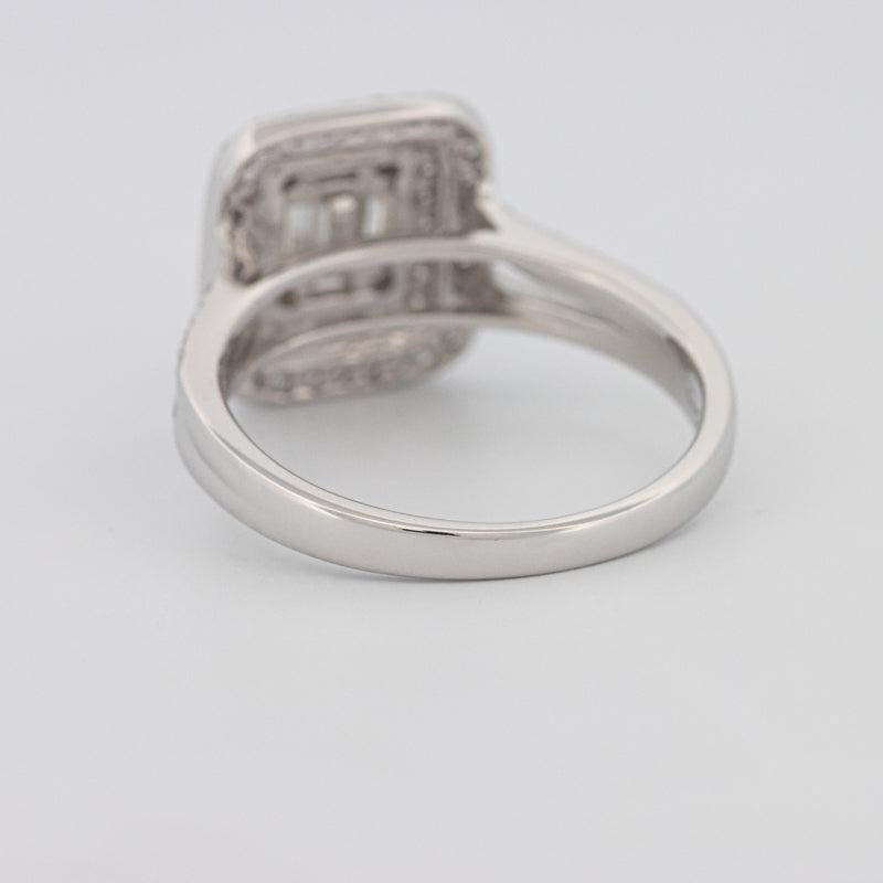 Invisible Halo Square Diamond with a Split Band - ZIZOV DIAMONDS