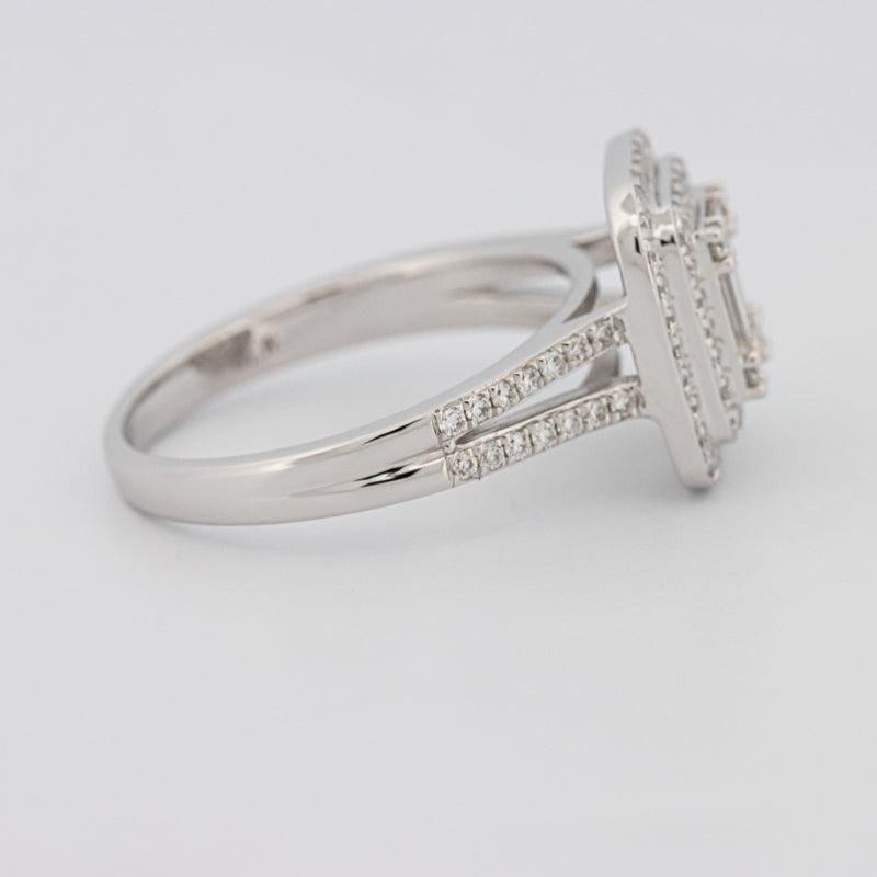 Invisible Halo Square Diamond with a Split Band - ZIZOV DIAMONDS